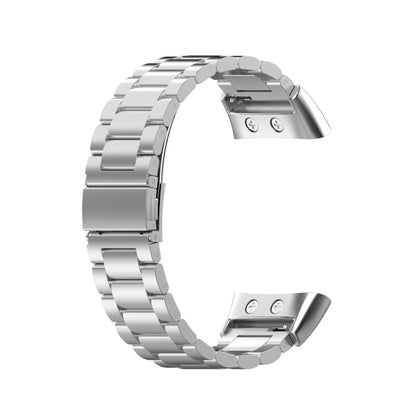 For Garmin Forerunner 45 / 45S / Swim 2 Universal Three Beads Stainless Steel Watch Band(Silver) - Watch Bands by buy2fix | Online Shopping UK | buy2fix