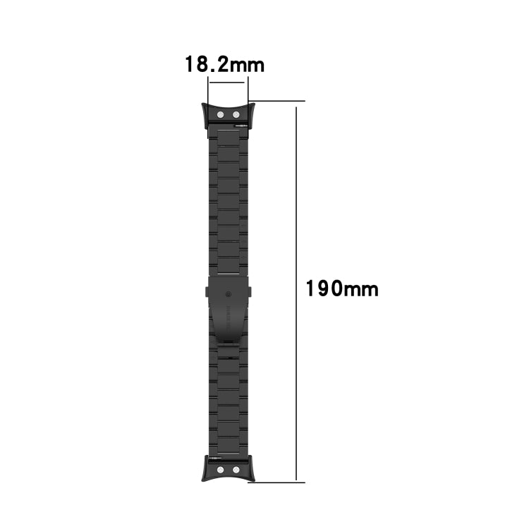 For Garmin Forerunner 45 / 45S / Swim 2 Universal Three Beads Stainless Steel Watch Band(Silver) - Watch Bands by buy2fix | Online Shopping UK | buy2fix