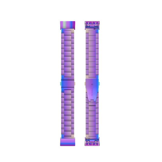 For Garmin Forerunner 35 / 30 Universal Three Beads Stainless Steel Watch Band(Colorful) - Watch Bands by buy2fix | Online Shopping UK | buy2fix