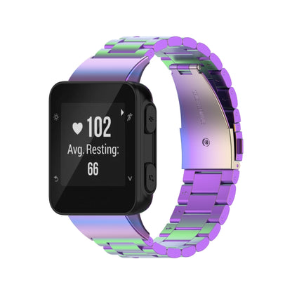 For Garmin Forerunner 35 / 30 Universal Three Beads Stainless Steel Watch Band(Colorful) - Watch Bands by buy2fix | Online Shopping UK | buy2fix