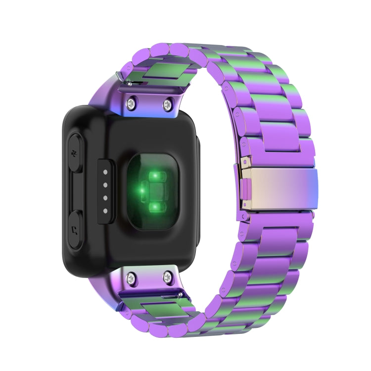 For Garmin Forerunner 35 / 30 Universal Three Beads Stainless Steel Watch Band(Colorful) - Watch Bands by buy2fix | Online Shopping UK | buy2fix