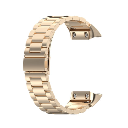 For Garmin Forerunner 35 / 30 Universal Three Beads Stainless Steel Watch Band(Champagne Gold() - Watch Bands by buy2fix | Online Shopping UK | buy2fix