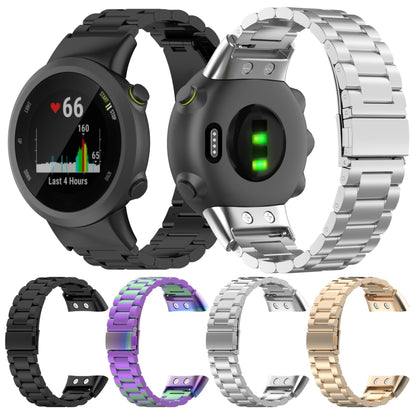 For Garmin Forerunner 35 / 30 Universal Three Beads Stainless Steel Watch Band(Colorful) - Watch Bands by buy2fix | Online Shopping UK | buy2fix