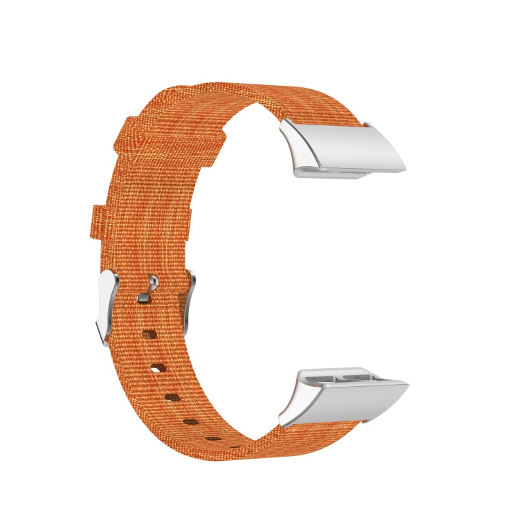 For Garmin Forerunner 35 / 30 Universal Nylon Canvas Watch Band(Orange) - Watch Bands by buy2fix | Online Shopping UK | buy2fix