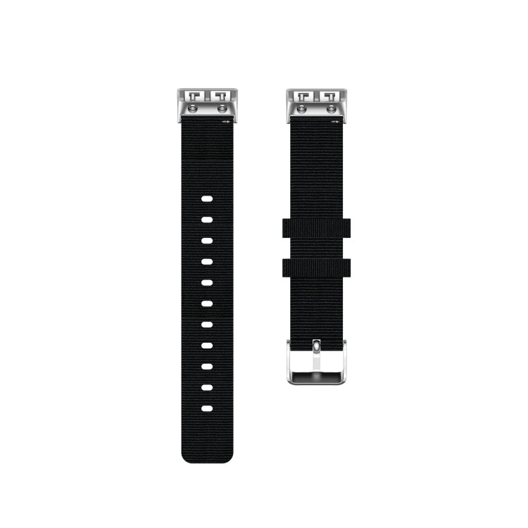For Garmin Forerunner 35 / 30 Universal Nylon Canvas Watch Band(Black) by buy2fix
