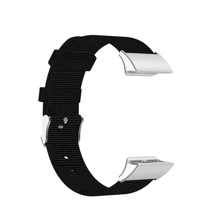 For Garmin Forerunner 35 / 30 Universal Nylon Canvas Watch Band(Black) by buy2fix