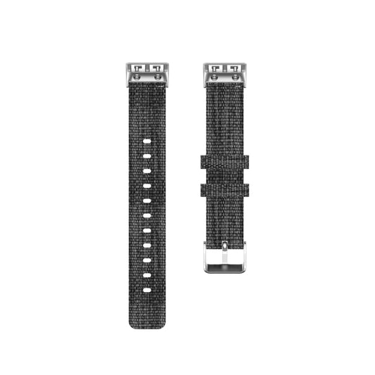 For Garmin Forerunner 35 / 30 Universal Nylon Canvas Watch Band(Grey) - Watch Bands by buy2fix | Online Shopping UK | buy2fix