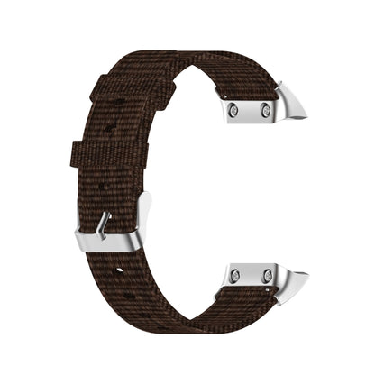 For Garmin Forerunner 35 / 30 Universal Nylon Canvas Watch Band(Coffee) - Watch Bands by buy2fix | Online Shopping UK | buy2fix