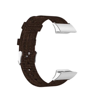 For Garmin Forerunner 35 / 30 Universal Nylon Canvas Watch Band(Coffee) - Watch Bands by buy2fix | Online Shopping UK | buy2fix