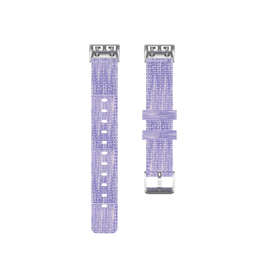 For Garmin Forerunner 35 / 30 Universal Nylon Canvas Watch Band(Purple) - Watch Bands by buy2fix | Online Shopping UK | buy2fix