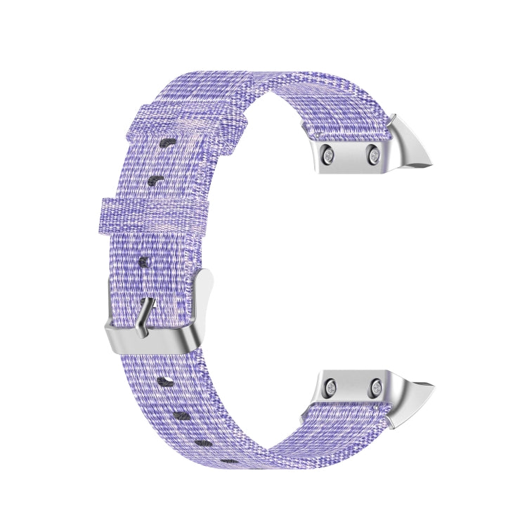 For Garmin Forerunner 35 / 30 Universal Nylon Canvas Watch Band(Purple) - Watch Bands by buy2fix | Online Shopping UK | buy2fix