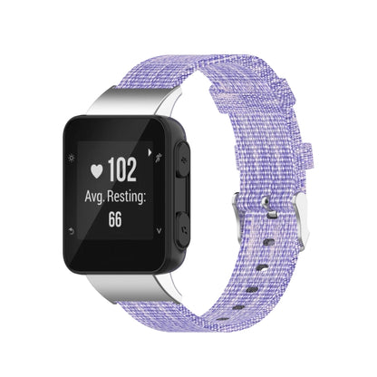For Garmin Forerunner 35 / 30 Universal Nylon Canvas Watch Band(Purple) - Watch Bands by buy2fix | Online Shopping UK | buy2fix