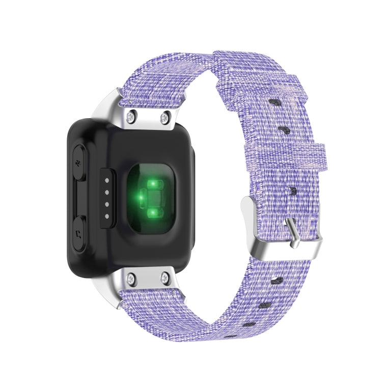 For Garmin Forerunner 35 / 30 Universal Nylon Canvas Watch Band(Purple) - Watch Bands by buy2fix | Online Shopping UK | buy2fix
