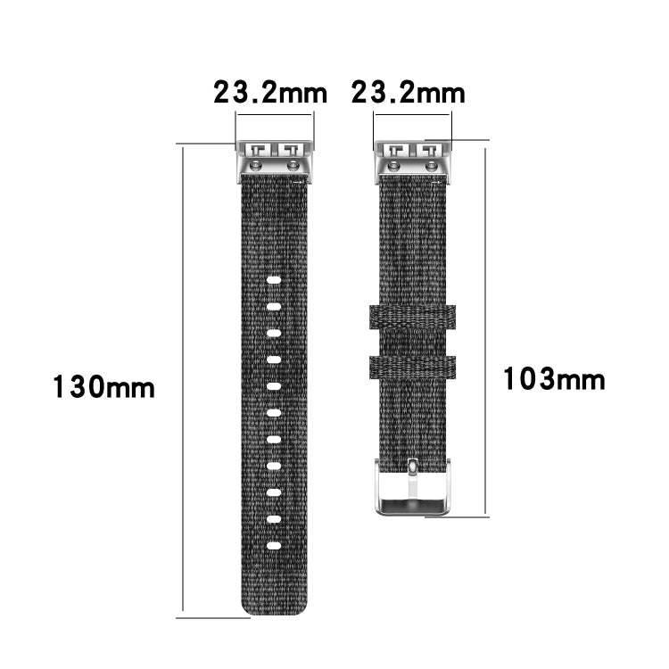 For Garmin Forerunner 35 / 30 Universal Nylon Canvas Watch Band(Black) by buy2fix