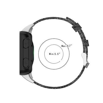 For Garmin Forerunner 35 / 30 Universal Nylon Canvas Watch Band(Black) by buy2fix