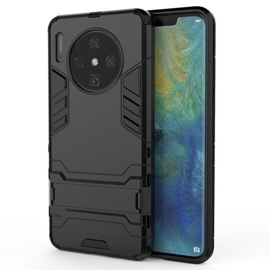 For Huawei Mate 30 PC + TPU Shockproof Protective Case with Holder(Black) - Huawei Cases by buy2fix | Online Shopping UK | buy2fix