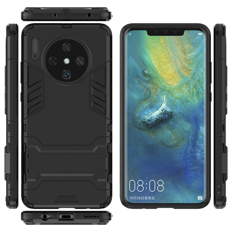 For Huawei Mate 30 PC + TPU Shockproof Protective Case with Holder(Black) - Huawei Cases by buy2fix | Online Shopping UK | buy2fix