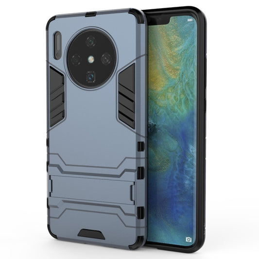 For Huawei Mate 30 PC + TPU Shockproof Protective Case with Holder(Navy Blue) - Huawei Cases by buy2fix | Online Shopping UK | buy2fix