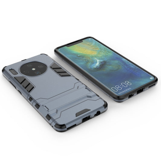 For Huawei Mate 30 PC + TPU Shockproof Protective Case with Holder(Navy Blue) - Huawei Cases by buy2fix | Online Shopping UK | buy2fix