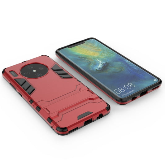 For Huawei Mate 30 PC + TPU Shockproof Protective Case with Holder(Red) - Huawei Cases by buy2fix | Online Shopping UK | buy2fix