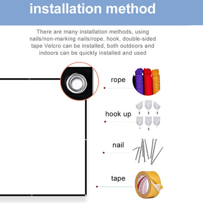 Folding Milk Silk Polyester Projector Film Curtain, Size:72 inch (4:3) Projection Area: 146 x 110cm - Film Curtains by buy2fix | Online Shopping UK | buy2fix
