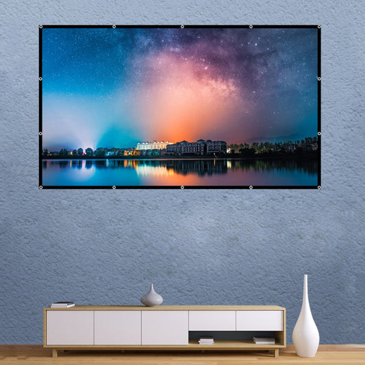 Folding Milk Silk Polyester Projector Film Curtain, Size:100 inch (16:9) Projection Area: 221 x 125cm - Film Curtains by buy2fix | Online Shopping UK | buy2fix