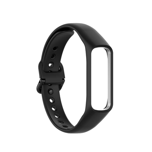For Samsung Galaxy Fit 2 Silicone Watch Band(Black) - Watch Bands by buy2fix | Online Shopping UK | buy2fix
