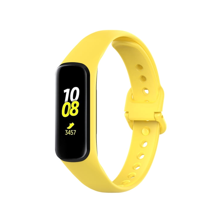 For Samsung Galaxy Fit 2 Silicone Watch Band(Yellow) - Watch Bands by buy2fix | Online Shopping UK | buy2fix