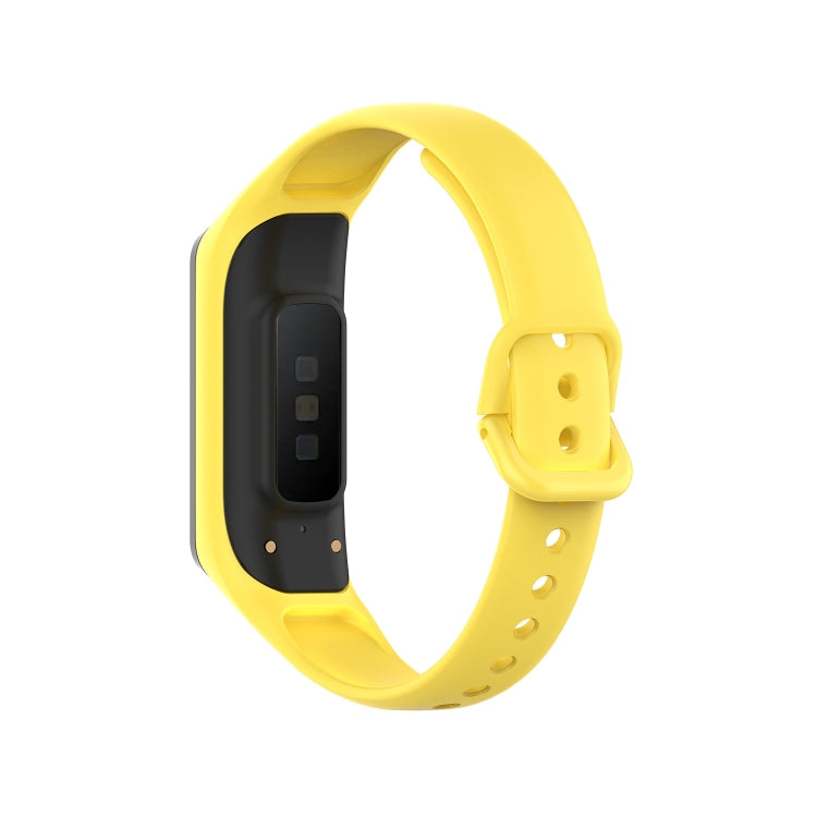 For Samsung Galaxy Fit 2 Silicone Watch Band(Yellow) - Watch Bands by buy2fix | Online Shopping UK | buy2fix