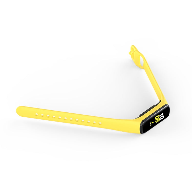 For Samsung Galaxy Fit 2 Silicone Watch Band(Yellow) - Watch Bands by buy2fix | Online Shopping UK | buy2fix