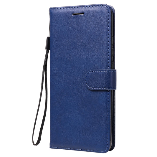 For Xiaomi Redmi 9A Solid Color Horizontal Flip Protective Leather Case with Holder & Card Slots & Wallet & Photo Frame & Lanyard(Blue) - Xiaomi Cases by buy2fix | Online Shopping UK | buy2fix