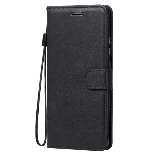 For Xiaomi Redmi 9A Solid Color Horizontal Flip Protective Leather Case with Holder & Card Slots & Wallet & Photo Frame & Lanyard(Black) - Xiaomi Cases by buy2fix | Online Shopping UK | buy2fix