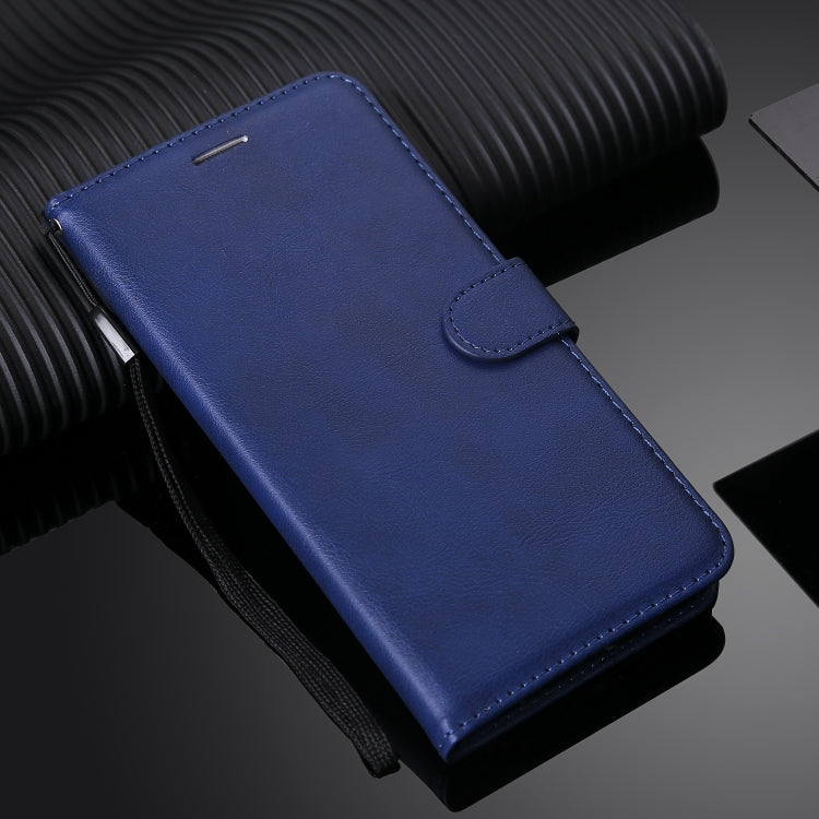 For Xiaomi Redmi 9C Solid Color Horizontal Flip Protective Leather Case with Holder & Card Slots & Wallet & Photo Frame & Lanyard(Blue) - Xiaomi Cases by buy2fix | Online Shopping UK | buy2fix