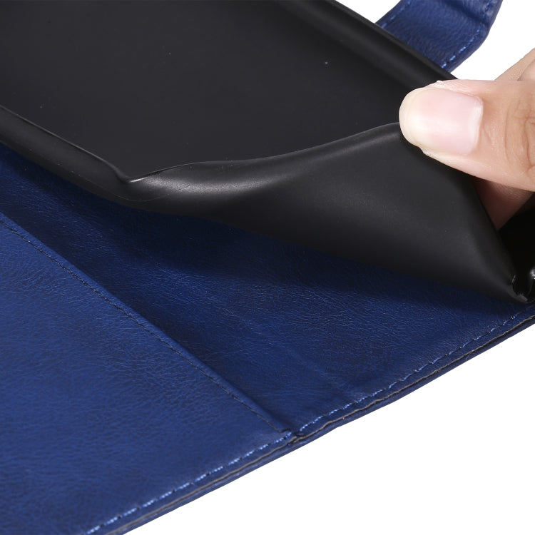 For Xiaomi Redmi 9C Solid Color Horizontal Flip Protective Leather Case with Holder & Card Slots & Wallet & Photo Frame & Lanyard(Blue) - Xiaomi Cases by buy2fix | Online Shopping UK | buy2fix