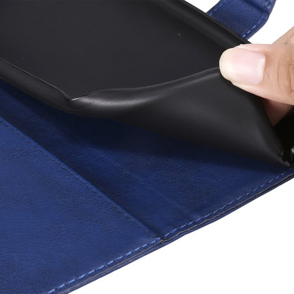 For Xiaomi Redmi 9C Solid Color Horizontal Flip Protective Leather Case with Holder & Card Slots & Wallet & Photo Frame & Lanyard(Blue) - Xiaomi Cases by buy2fix | Online Shopping UK | buy2fix