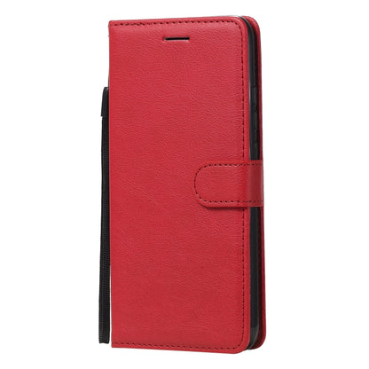 For Xiaomi Redmi 9C Solid Color Horizontal Flip Protective Leather Case with Holder & Card Slots & Wallet & Photo Frame & Lanyard(Red) - Xiaomi Cases by buy2fix | Online Shopping UK | buy2fix