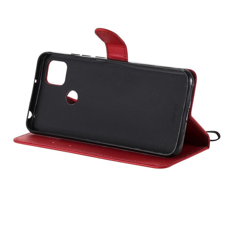 For Xiaomi Redmi 9C Solid Color Horizontal Flip Protective Leather Case with Holder & Card Slots & Wallet & Photo Frame & Lanyard(Red) - Xiaomi Cases by buy2fix | Online Shopping UK | buy2fix