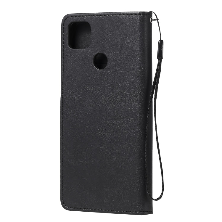 For Xiaomi Redmi 9C Solid Color Horizontal Flip Protective Leather Case with Holder & Card Slots & Wallet & Photo Frame & Lanyard(Black) - Xiaomi Cases by buy2fix | Online Shopping UK | buy2fix