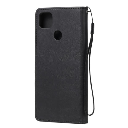 For Xiaomi Redmi 9C Solid Color Horizontal Flip Protective Leather Case with Holder & Card Slots & Wallet & Photo Frame & Lanyard(Black) - Xiaomi Cases by buy2fix | Online Shopping UK | buy2fix