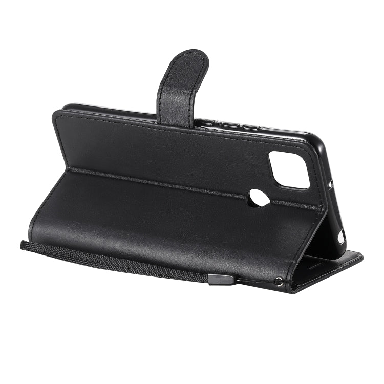 For Xiaomi Redmi 9C Solid Color Horizontal Flip Protective Leather Case with Holder & Card Slots & Wallet & Photo Frame & Lanyard(Black) - Xiaomi Cases by buy2fix | Online Shopping UK | buy2fix
