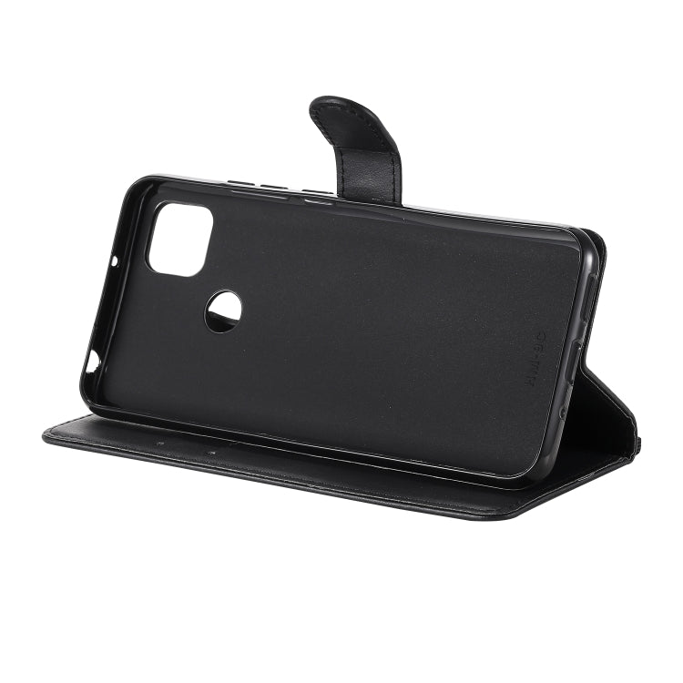 For Xiaomi Redmi 9C Solid Color Horizontal Flip Protective Leather Case with Holder & Card Slots & Wallet & Photo Frame & Lanyard(Black) - Xiaomi Cases by buy2fix | Online Shopping UK | buy2fix