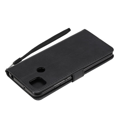 For Xiaomi Redmi 9C Solid Color Horizontal Flip Protective Leather Case with Holder & Card Slots & Wallet & Photo Frame & Lanyard(Black) - Xiaomi Cases by buy2fix | Online Shopping UK | buy2fix