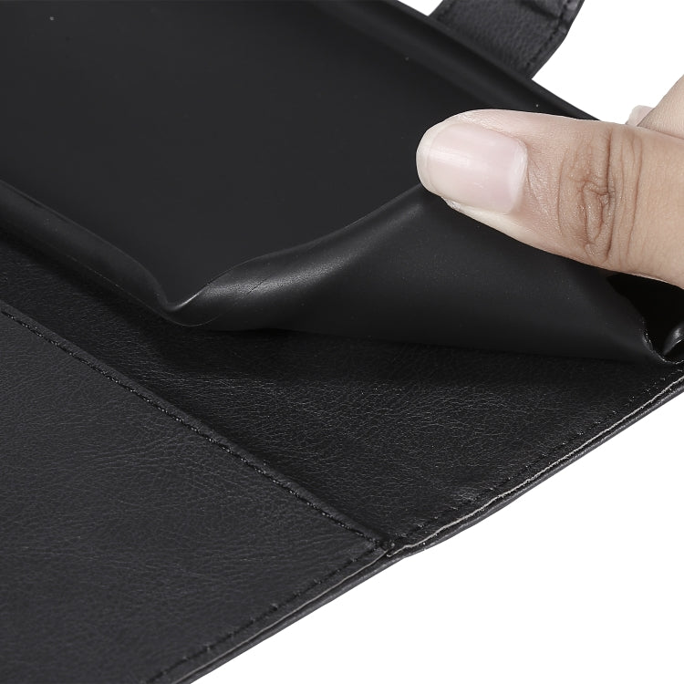 For Xiaomi Redmi 9C Solid Color Horizontal Flip Protective Leather Case with Holder & Card Slots & Wallet & Photo Frame & Lanyard(Black) - Xiaomi Cases by buy2fix | Online Shopping UK | buy2fix