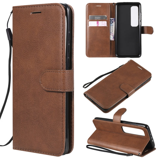 For Xiaomi Poco X3 NFC Solid Color Horizontal Flip Protective Leather Case with Holder & Card Slots & Wallet & Photo Frame & Lanyard(Brown) - Xiaomi Cases by buy2fix | Online Shopping UK | buy2fix