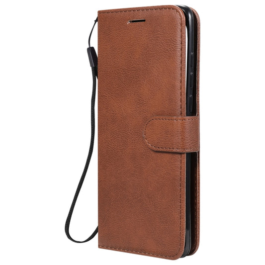 For Xiaomi Poco X3 NFC Solid Color Horizontal Flip Protective Leather Case with Holder & Card Slots & Wallet & Photo Frame & Lanyard(Brown) - Xiaomi Cases by buy2fix | Online Shopping UK | buy2fix