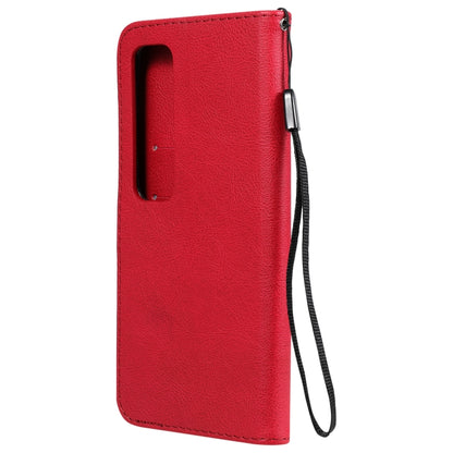 For Xiaomi Poco X3 NFC Solid Color Horizontal Flip Protective Leather Case with Holder & Card Slots & Wallet & Photo Frame & Lanyard(Red) - Xiaomi Cases by buy2fix | Online Shopping UK | buy2fix