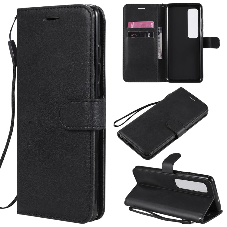 For Xiaomi Poco X3 NFC Solid Color Horizontal Flip Protective Leather Case with Holder & Card Slots & Wallet & Photo Frame & Lanyard(Black) - Xiaomi Cases by buy2fix | Online Shopping UK | buy2fix