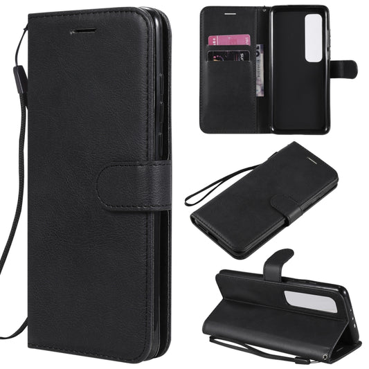 For Xiaomi Poco X3 NFC Solid Color Horizontal Flip Protective Leather Case with Holder & Card Slots & Wallet & Photo Frame & Lanyard(Black) - Xiaomi Cases by buy2fix | Online Shopping UK | buy2fix