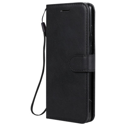 For Xiaomi Poco X3 NFC Solid Color Horizontal Flip Protective Leather Case with Holder & Card Slots & Wallet & Photo Frame & Lanyard(Black) - Xiaomi Cases by buy2fix | Online Shopping UK | buy2fix