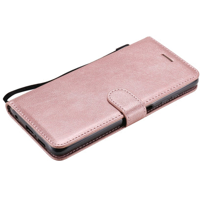 For Xiaomi Poco X3 NFC Solid Color Horizontal Flip Protective Leather Case with Holder & Card Slots & Wallet & Photo Frame & Lanyard(Rose Gold) - Xiaomi Cases by buy2fix | Online Shopping UK | buy2fix